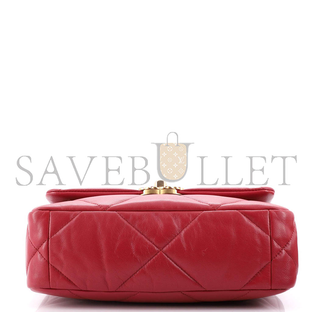 Ch*el 19 flap bag quilted leather as1160 (26*16*9cm)